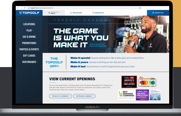 Topgolf app laptop